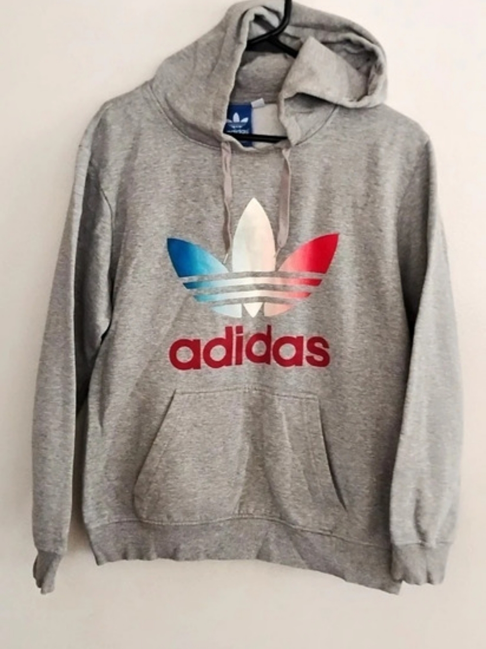 adidas Originals Trefoil Gradient Logo Pullover Hoodie Size. S Gray Hoodie